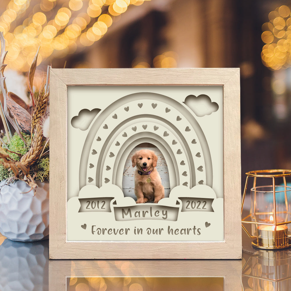 Customizable Pet Memorial – 3D Shadow Box SVG File for Cricut & Silhouette