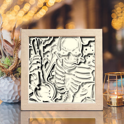 Smoke Skull – 3D Shadow Box SVG File for Cricut & Silhouette
