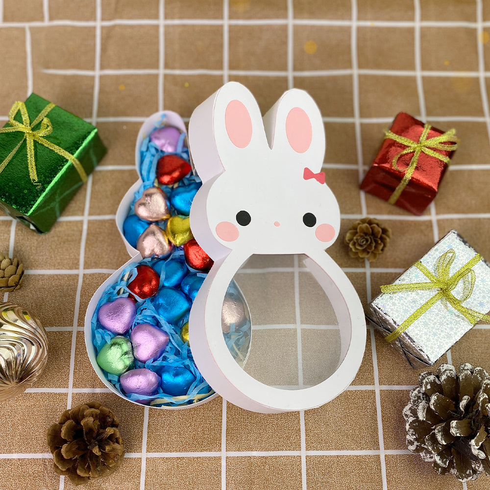 Easter Bunny White – Easter Candy Box File – 3D Box SVG File for Cricut & Silhouette