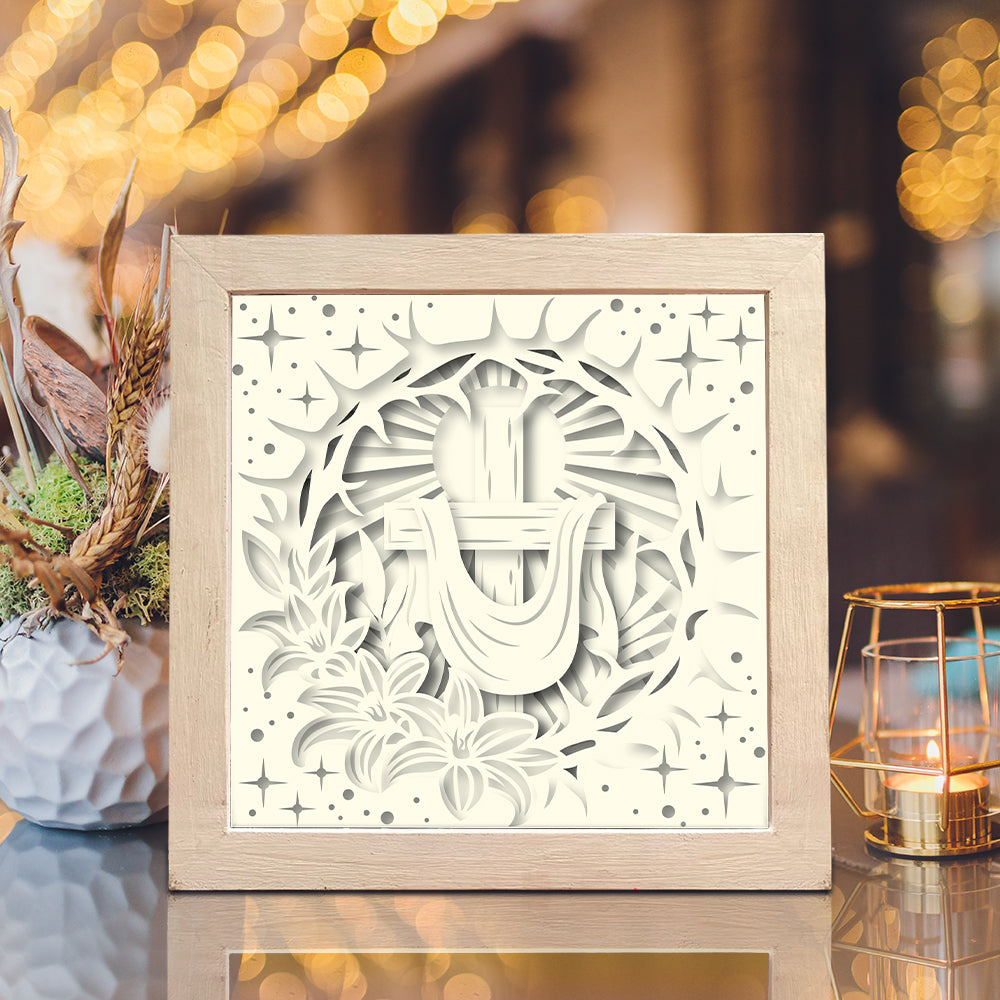 He Is Risen 5 – 3D Shadow Box SVG File for Cricut & Silhouette