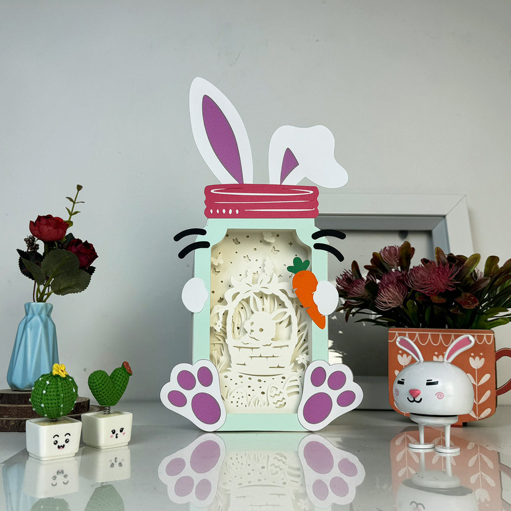 Easter 2 – 3D Bunny Mason Jar Box File - Cricut File - VEKTOR KRAFT