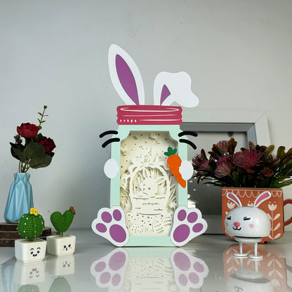 Easter 2 – 3D Bunny Mason Jar Box File - Cricut File - VEKTOR KRAFT