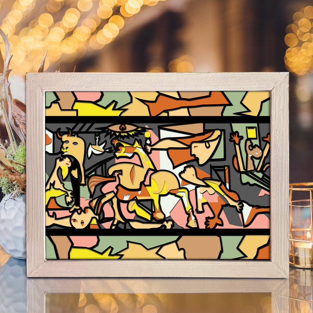 Guernica – 3D Shadow Box SVG File for Cricut & Silhouette