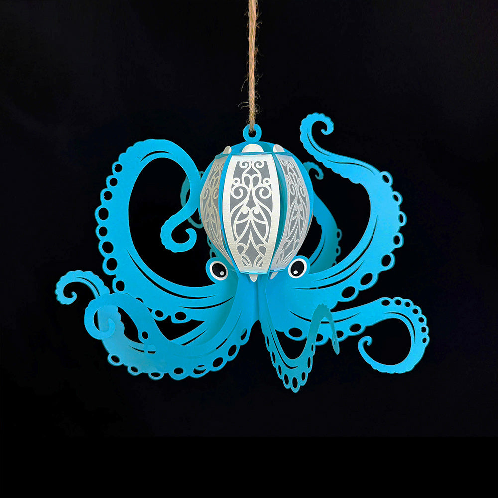 Octopus 2 - 3D Animal Paper Cut Lantern File  - Cricut File  - VEKTOR KRAFT
