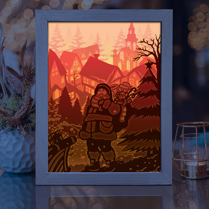 Santa Claus 16 – 3D Lightbox SVG File for Cricut & Silhouette