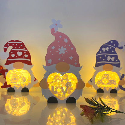 Pack 3 Gnome Love  – 3D Gnome Love Box File - Cricut File - VEKTOR KRAFT
