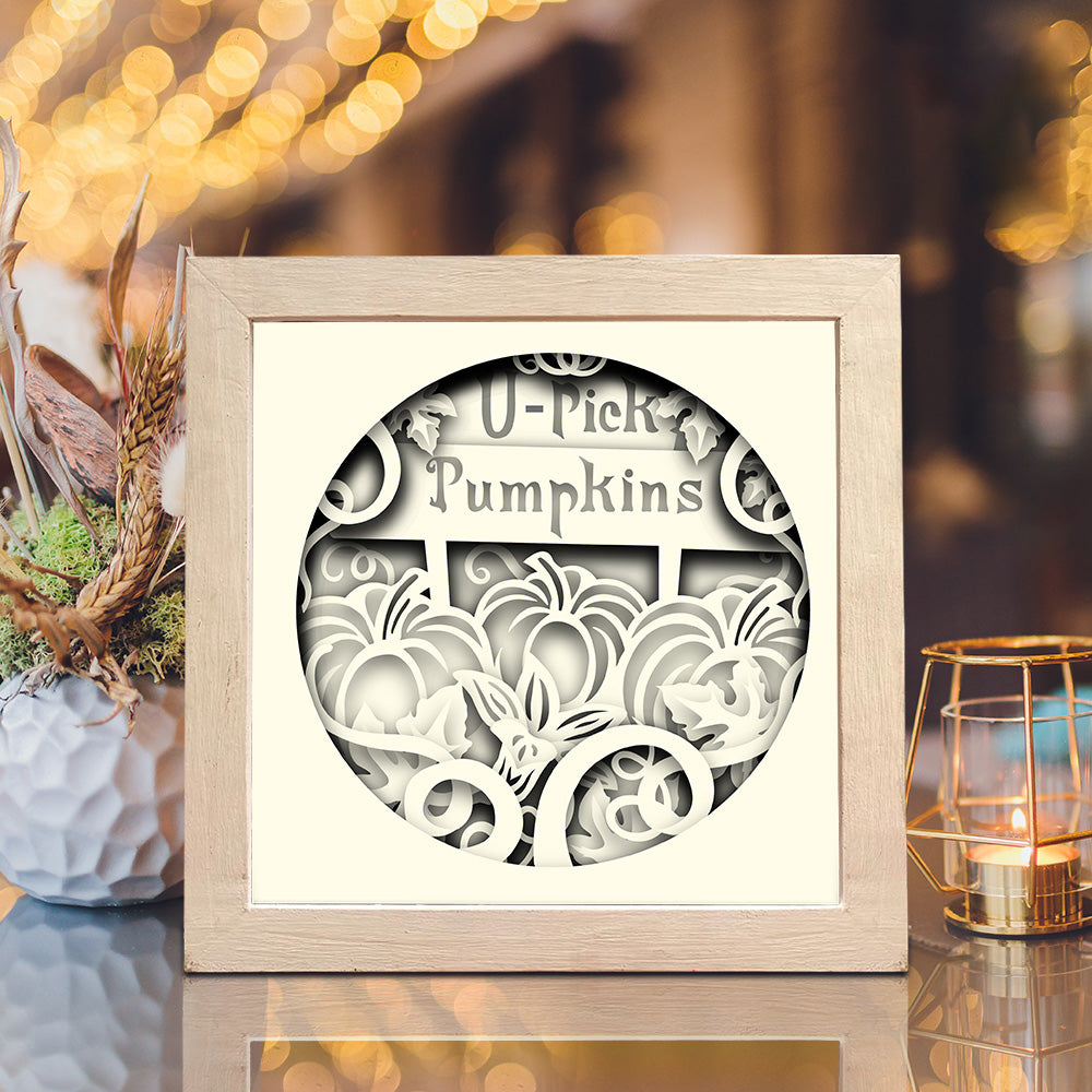Pumpkin Patch – 3D Shadow Box SVG File for Cricut & Silhouette