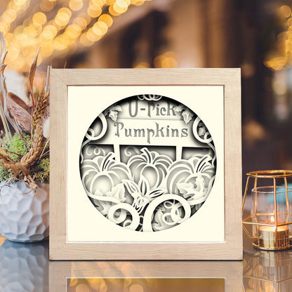 Pumpkin Patch – 3D Shadow Box SVG File for Cricut & Silhouette