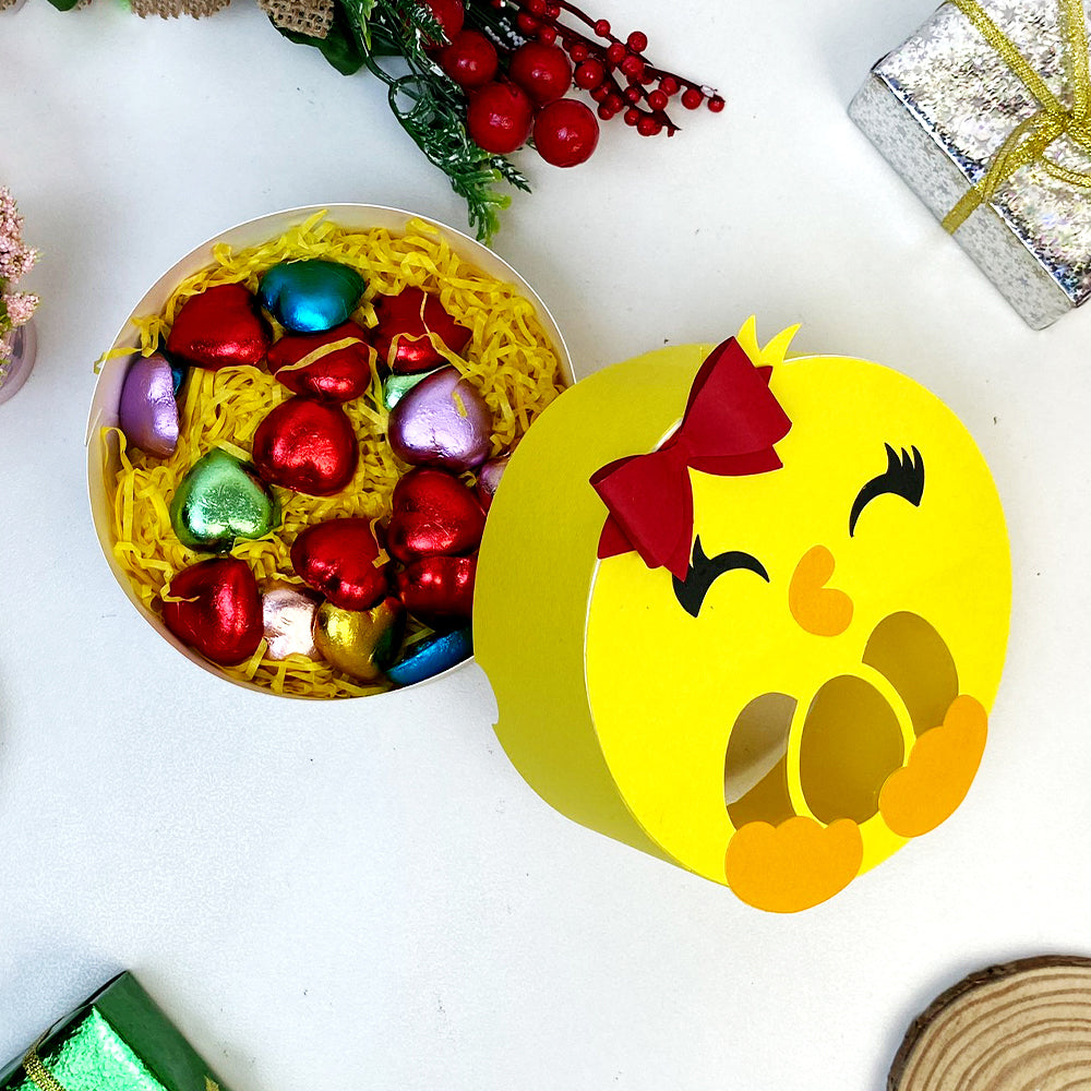Cute Chick – 3D Box SVG File for Cricut & Silhouette