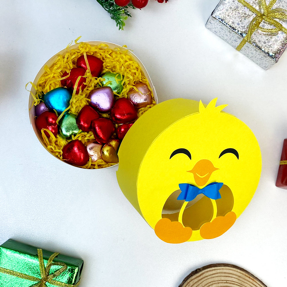 Cute Chick – 3D Box SVG File for Cricut & Silhouette