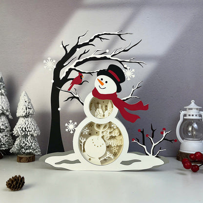 Snowman – 3D Box SVG File for Cricut & Silhouette