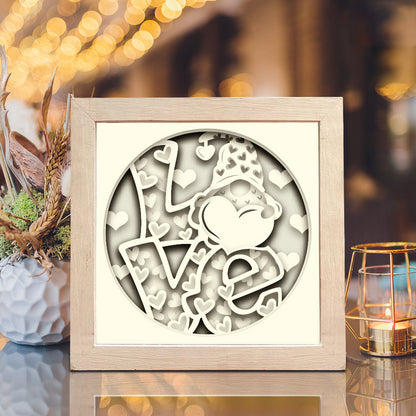 Gnome Love 6 – 3D Shadow Box SVG File for Cricut & Silhouette