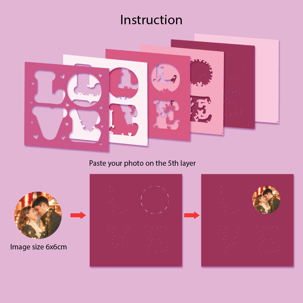 Love Frame – 3D Shadow Box SVG File for Cricut & Silhouette