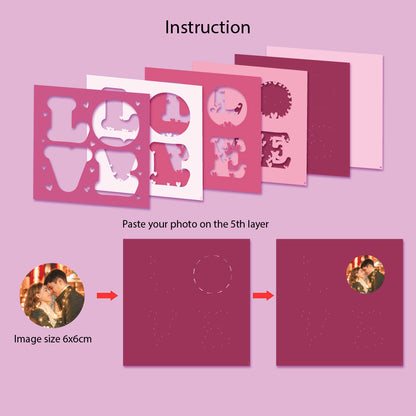 Love Frame – 3D Shadow Box SVG File for Cricut & Silhouette