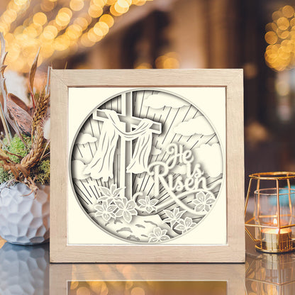 He Is Risen – 3D Shadow Box SVG File for Cricut & Silhouette