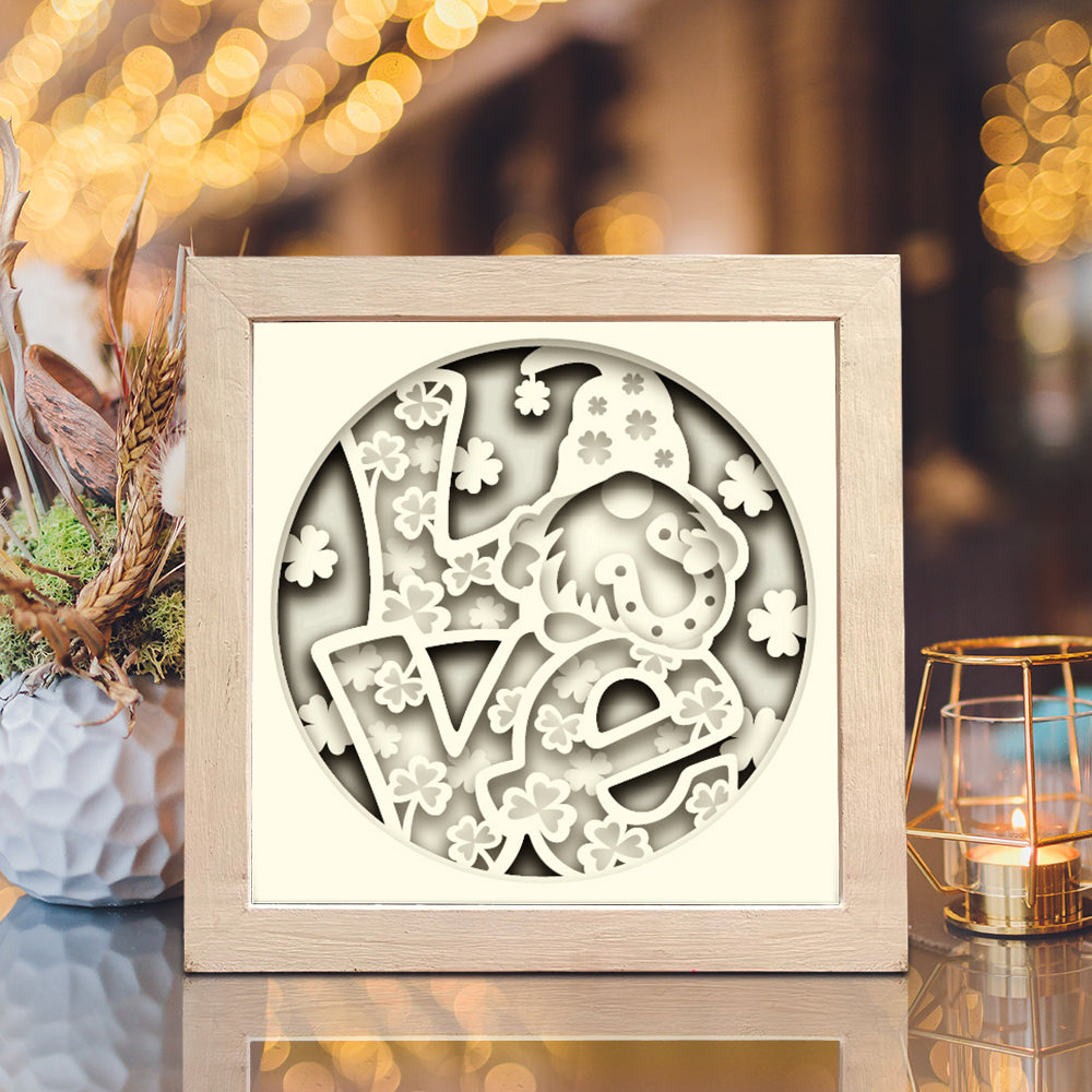 Patrick's Gnome Love – 3D Shadow Box SVG File for Cricut & Silhouette