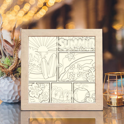 Summer Time – 3D Shadow Box SVG File for Cricut & Silhouette