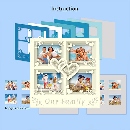 Customized Family Gallery – 3D Shadow Box SVG File for Cricut & Silhouette