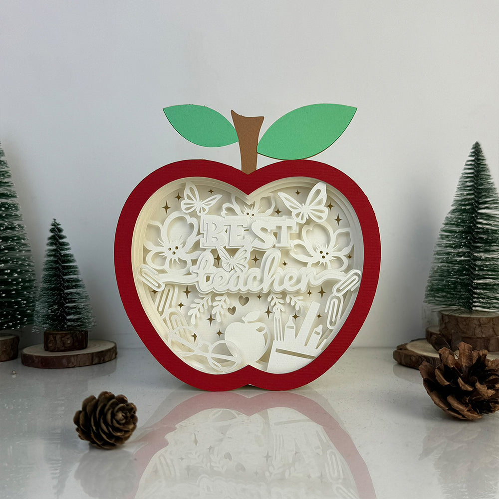 Best Teacher – 3D Box SVG File for Cricut & Silhouette