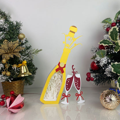 Firework – 3D Champagne Box  File - Cricut File - VEKTOR KRAFT