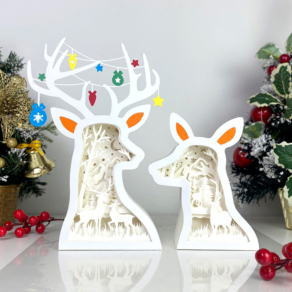 Christmas Deer – 3D Box SVG File for Cricut & Silhouette