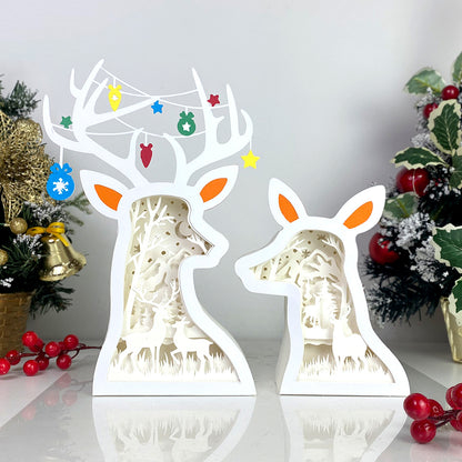 Christmas Deer – 3D Box SVG File for Cricut & Silhouette