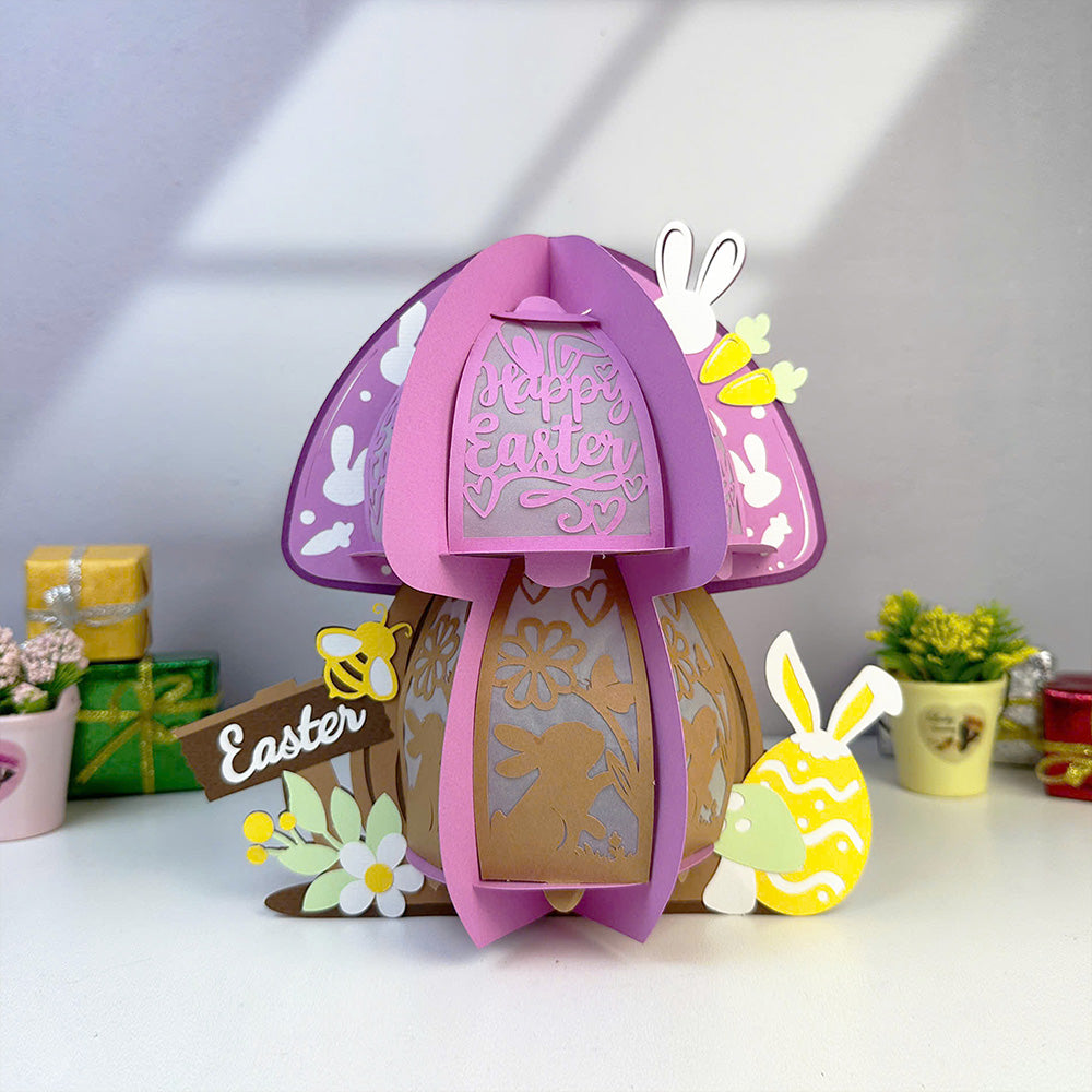 Mushroom Easter - 3D Easter Lantern File  - Cricut File  - VEKTOR KRAFT