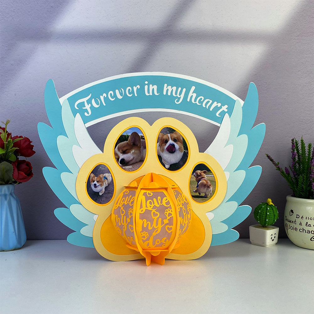 Memorial Pet Dog - 3D Animal Paper Cut Lantern File  - Cricut File  - VEKTOR KRAFT
