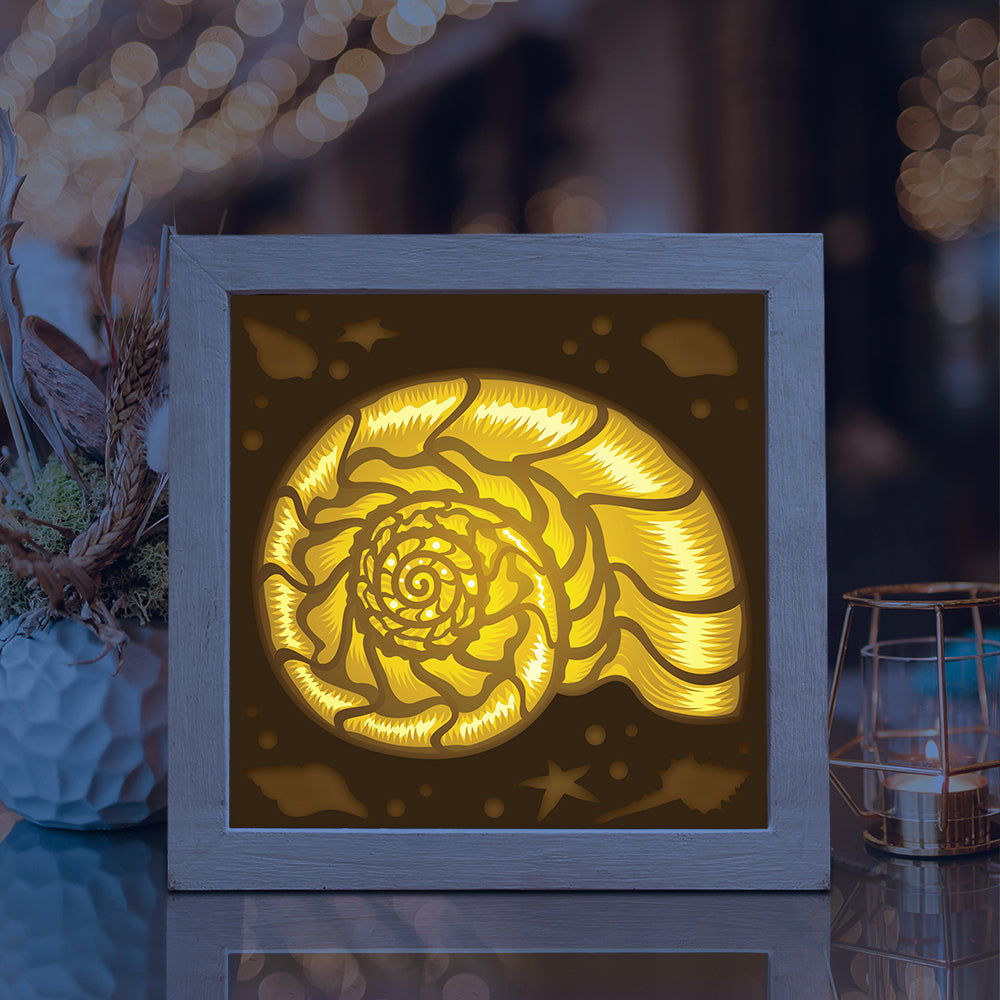 Conch – 3D Lightbox SVG File for Cricut & Silhouette