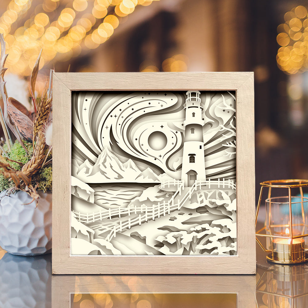 Lighthouse 16 – 3D Shadow Box SVG File for Cricut & Silhouette