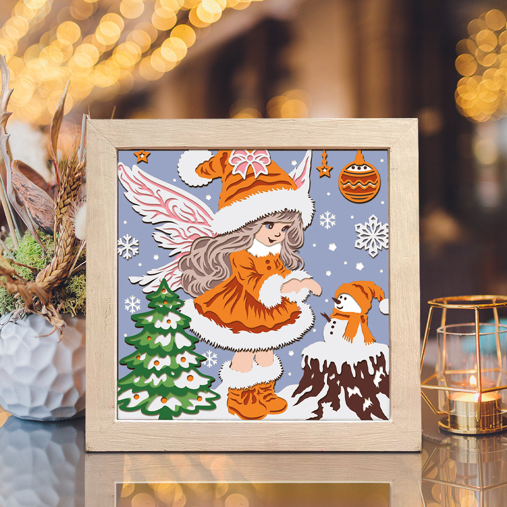 Christmas Angel – 3D Shadow Box SVG File for Cricut & Silhouette