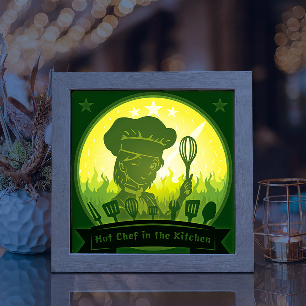 Chef 2 – 3D Lightbox SVG File for Cricut & Silhouette