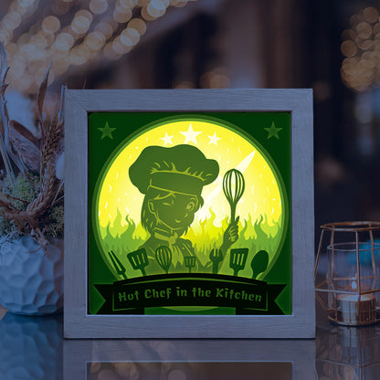 Chef 2 – 3D Lightbox SVG File for Cricut & Silhouette