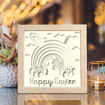 Happy Easter 3 – 3D Shadow Box SVG File for Cricut & Silhouette