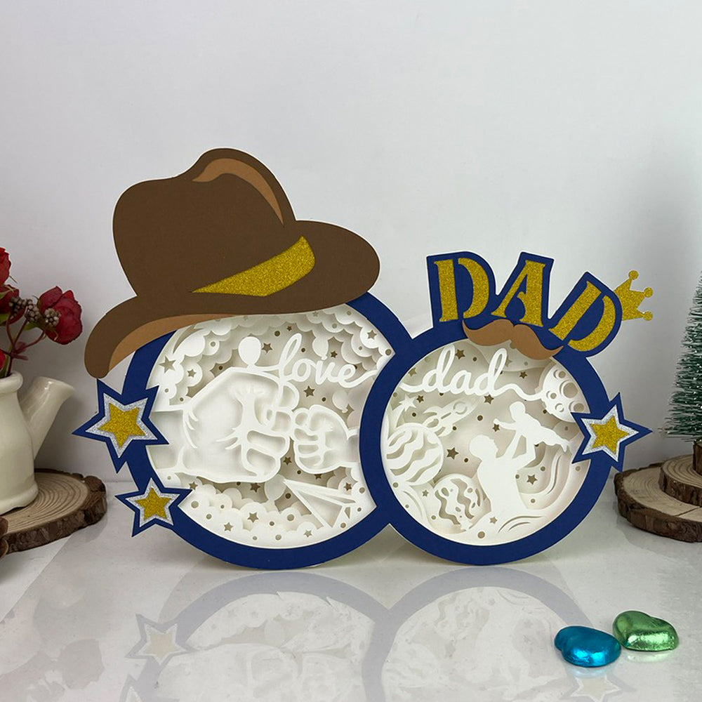 Dad And Son – 3D Box SVG File for Cricut & Silhouette