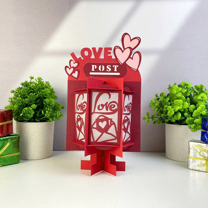 Letter Box Valentine - 3D Valentine Paper Lantern File  - Cricut File  - VEKTOR KRAFT