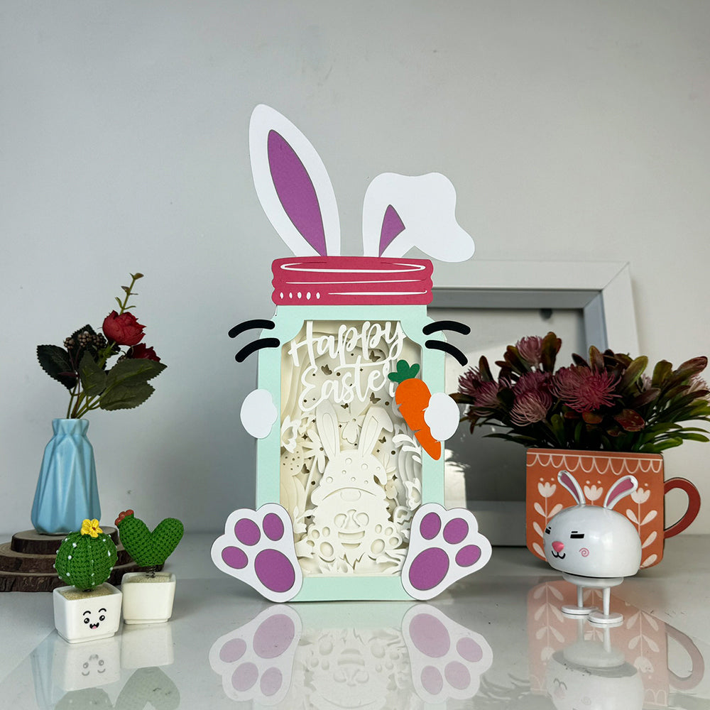Gnome Easter – 3D Bunny Mason Jar Box File - Cricut File - VEKTOR KRAFT