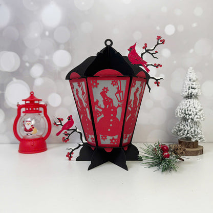Snowman – 3D Lantern SVG File for Cricut & Silhouette