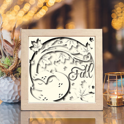 Autumn Fox – 3D Shadow Box SVG File for Cricut & Silhouette
