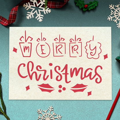 Merry Christmas Card - Christmas Cricut File - VEKTOR KRAFT