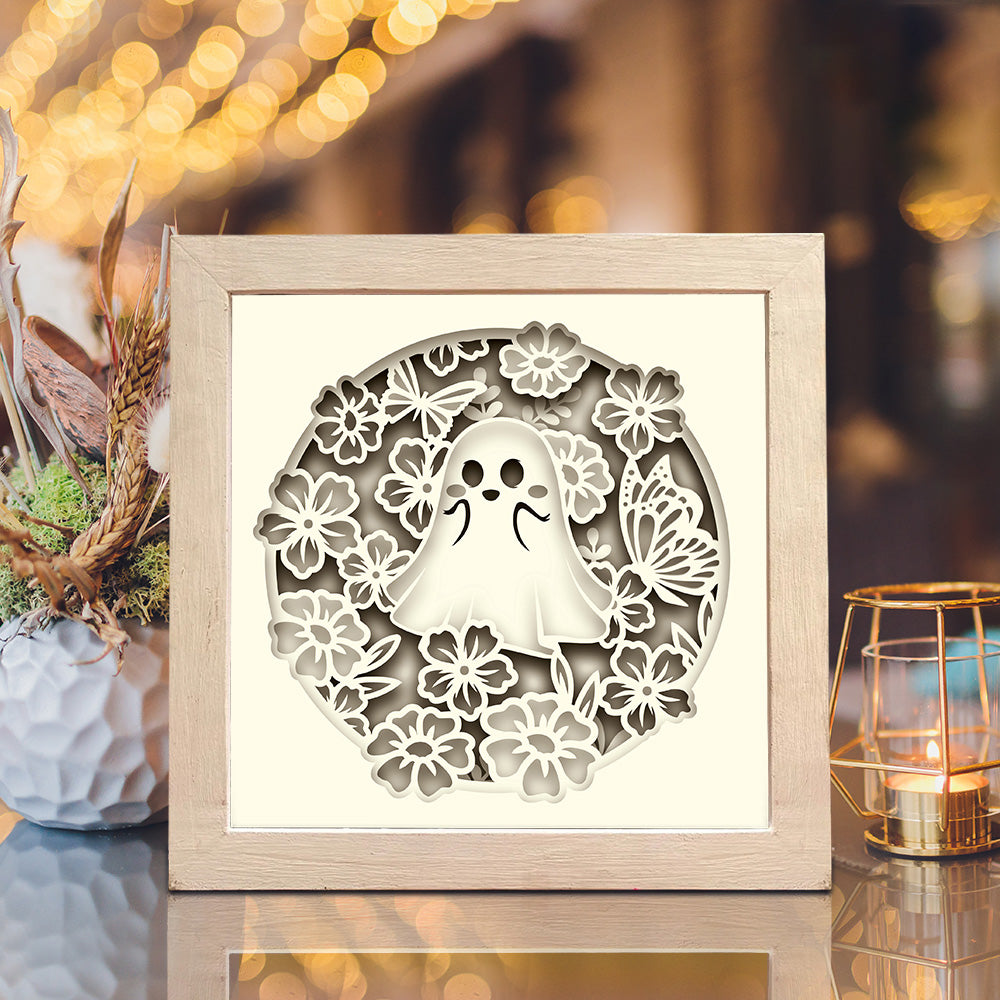 Ghost – 3D Shadow Box SVG File for Cricut & Silhouette