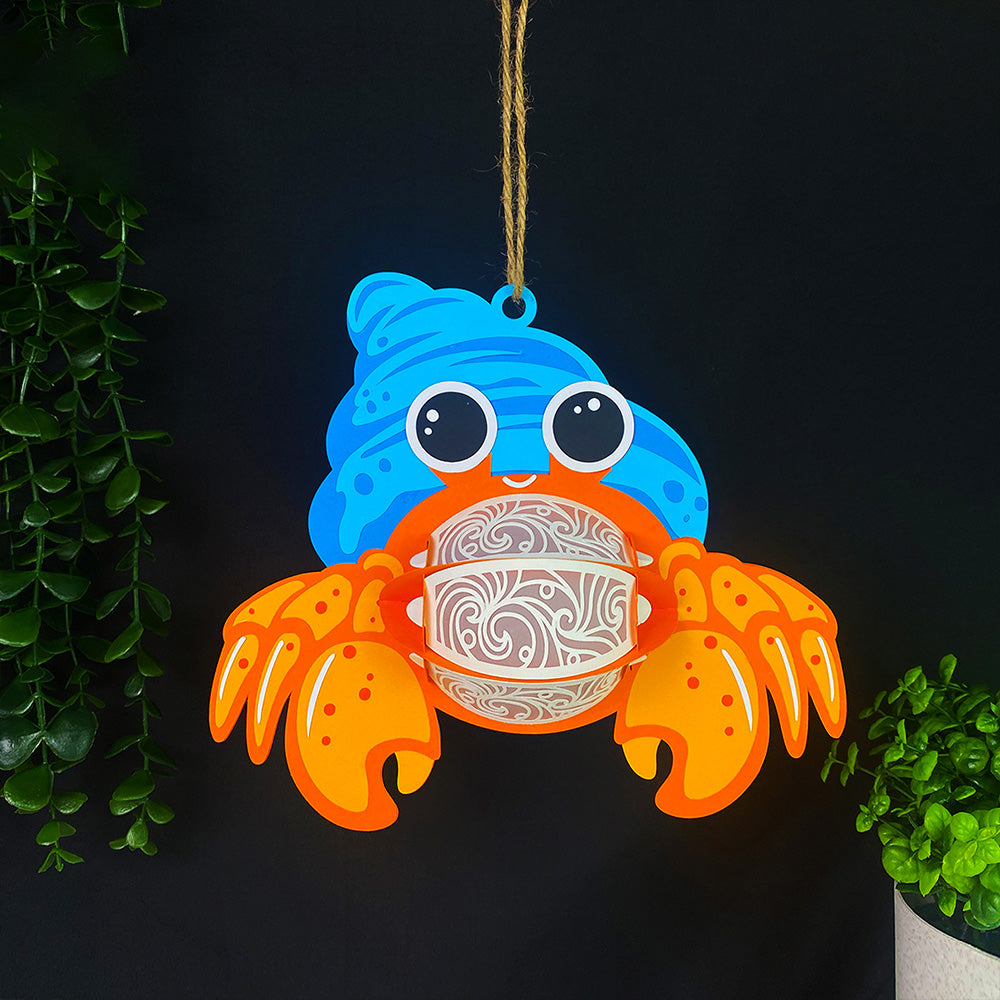 Hermit Crab - 3D Animal Paper Cut Lantern File  - Cricut File  - VEKTOR KRAFT