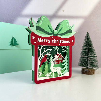Winter Christmas Scene – 3D Pop-Up Card SVG File for Cricut & Silhouette