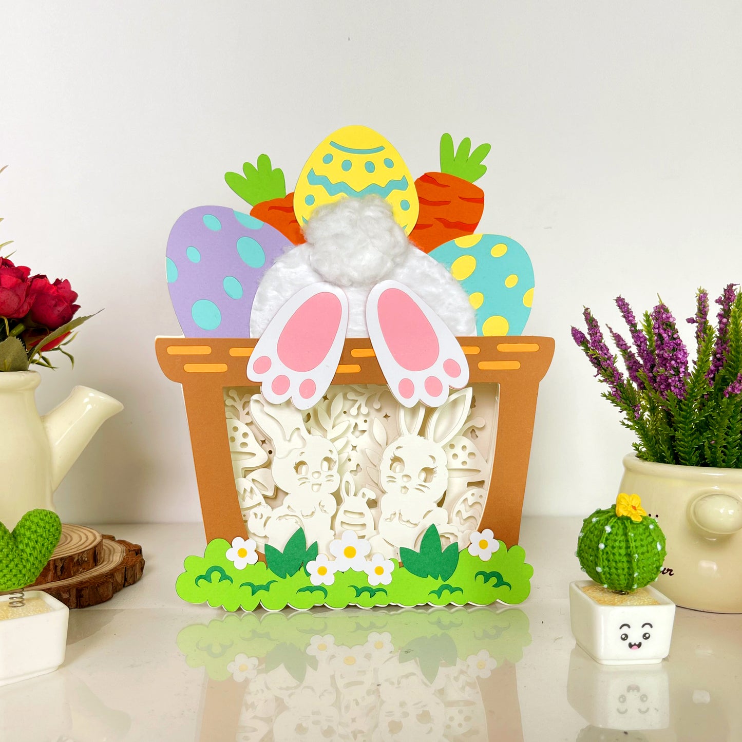 Easter Bunny 3 – 3D Easter Basket Box File - Cricut File - VEKTOR KRAFT