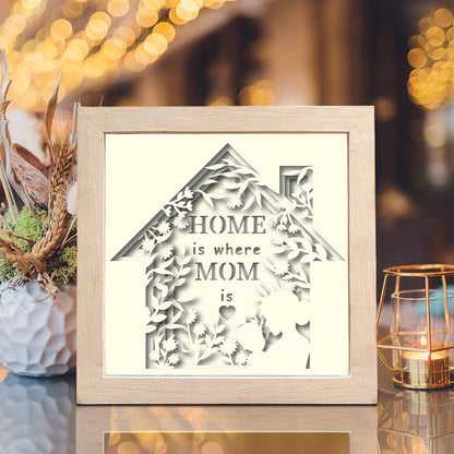 Home Is Where Mom Is – 3D Shadow Box SVG File for Cricut & Silhouette