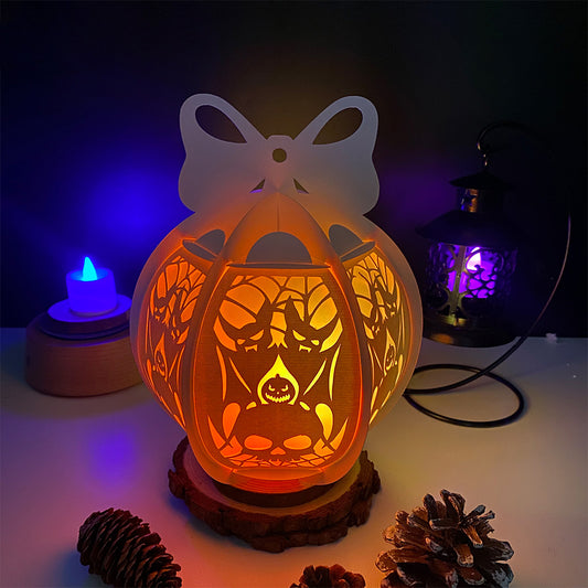 Halloween Bat - 3D Globe Lantern File - Cricut File - VEKTOR KRAFT