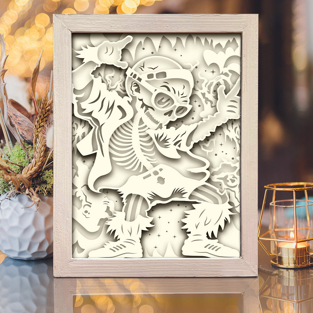 Dancing Skeleton – 3D Shadow Box SVG File for Cricut & Silhouette