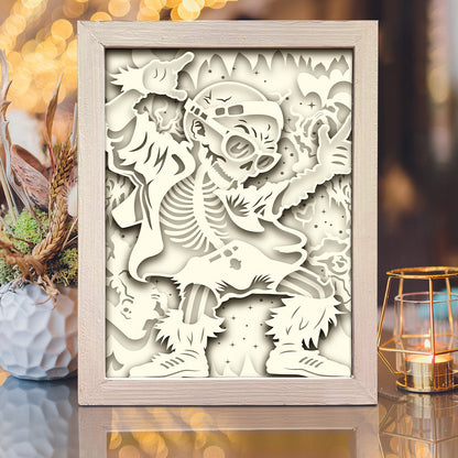 Dancing Skeleton – 3D Shadow Box SVG File for Cricut & Silhouette