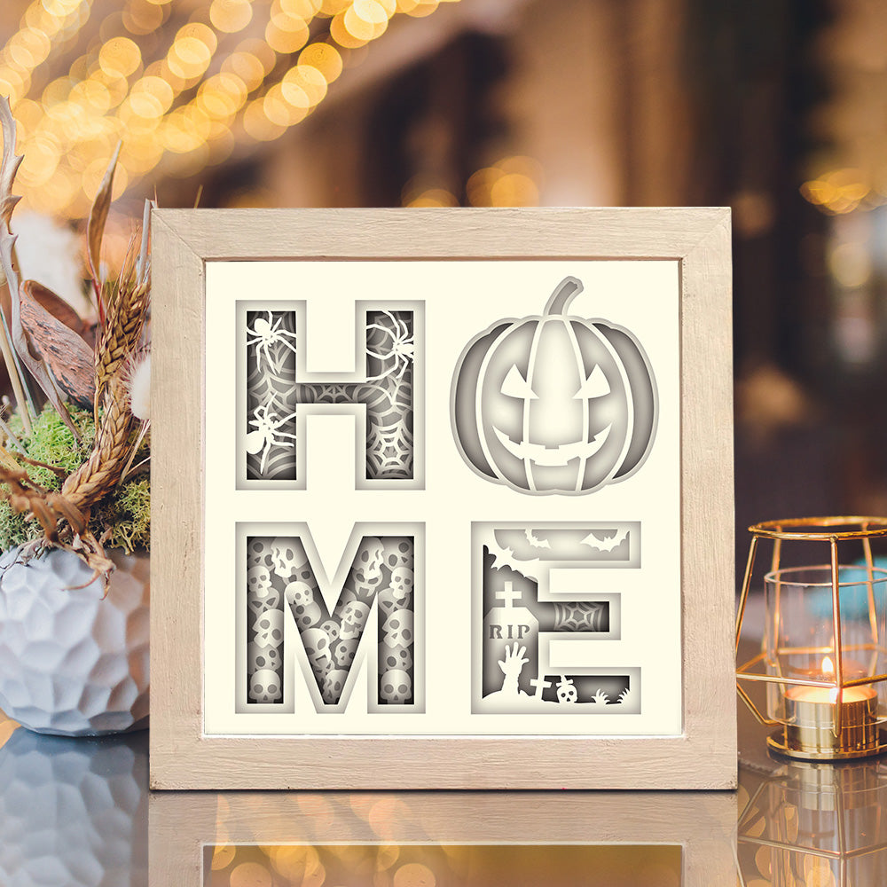 Halloween Home – 3D Shadow Box SVG File for Cricut & Silhouette