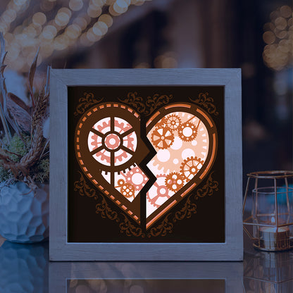 Heart Gear 1 – 3D Lightbox SVG File for Cricut & Silhouette